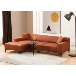 Tbilisi Corner (165 x 90 x 110 cm) Hörnsoffa Orange, Vänster