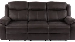 Teddy 3-Sits Reclinersoffa brungrått tyg