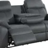 Teddy 3-Sits Reclinersoffa Grått Microfibertyg