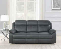 Teddy 3-Sits Reclinersoffa Grått Microfibertyg