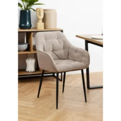 Toulon Karmstol Monza tyg Beige