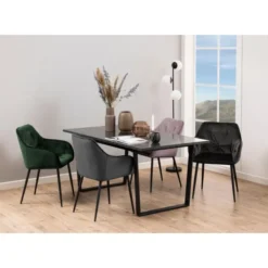 Toulon Karmstol Vic tyg Gråbrun