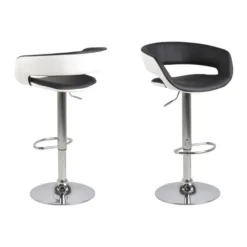 Tracy Barstol PU Svart/Vit