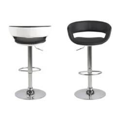 Tracy Barstol PU Svart/Vit
