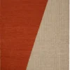 Una Spårbar Ullmatta Rust/Beige/Off White 180x270 cm