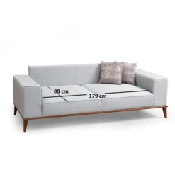 Valparaiso 3-sits (223 x 91 x 85 cm) Grå 3-sits bäddsoffa