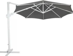 Varallo Parasoll Ø300 cm Rund Vit/Grå