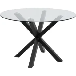 Verdun Matbord Rund 119 cm Glas