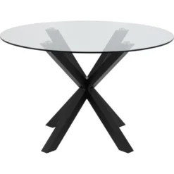 Verdun Matbord Rund 119 cm Glas
