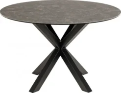 Verdun Matbord Rund 119 cm Rund Svart Keramik