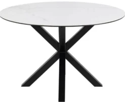 Verdun Matbord Rund 119 cm Rund Vit Keramik