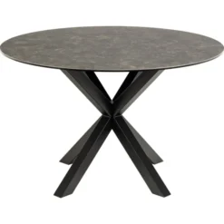 Verdun Matbord Rund 119 cm Svart Keramik
