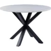 Verdun Matbord Rund 110 cm Vit Marmor