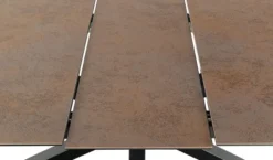 Verdun Matbord 90x160-210 cm Brun Keramik