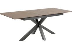 Verdun Matbord 90x160-210 cm Brun Keramik