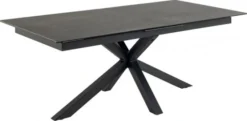 Verdun Matbord 100x200/240 cm Svart Keramik