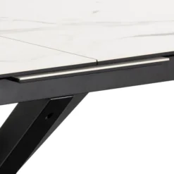 Verdun Matbord 90x160-210 cm Vit Keramik