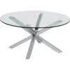 Verdun Soffbord Rund 82 cm Glas/Krom
