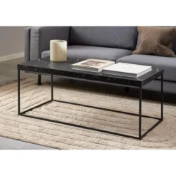 Vesterbro Soffbord 110x55 cm Svart Marquina