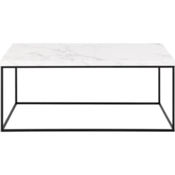 Vesterbro Soffbord 110x55 cm Vit Carrara