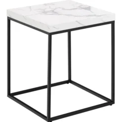 Vesterbro Soffbord 40x40 cm Vit Carrara