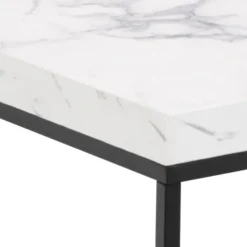 Vesterbro Soffbord 40x40 cm Vit Carrara