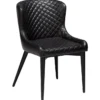 Vetro Stol Vintage Black Art.Leather, Black Oak