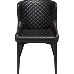 Vetro Stol Vintage Black Art.Leather, Black Oak
