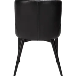 Vetro Stol Vintage Black Art.Leather, Black Oak