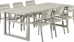 Vevi Matgrupp 230x95 cm ink 6st Delia Karmstolar Khaki