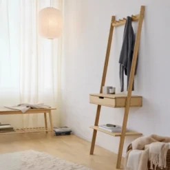 Vägghylla med Låda Bambu