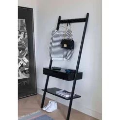 Vägghylla med Låda Svart