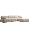 Vienna Beige L1-O1-1R-PUF (288 x 95 x 75 cm) Hörnsoffa Creme
