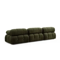 Vienna Beige L1-O1-1R-PUF (288 x 95 x 75 cm) Hörnsoffa Grön