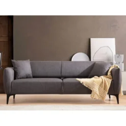 Windhoek (220 x 67 x 95 cm) Mörkgrå 3-sitssoffa