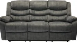 Winfield 3-Sits Reclinersoffa Grått Tyg