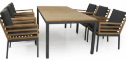 Zalongo Bord 200x100 cm Teak/Grå Alu