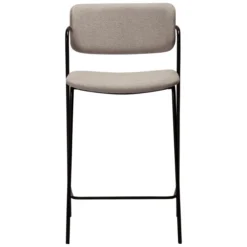 Zed Barstol Cashmere bouclé, Black Metal