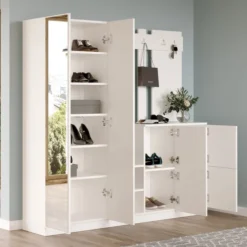 Zelino (187,2 x 180 x 37,5 cm) Hallstativ Vit